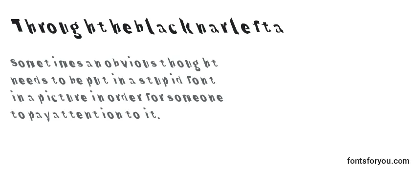 Обзор шрифта Throughtheblacknarlefta