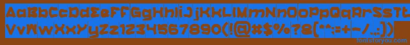 Czcionka CatalystInverse – niebieskie czcionki na brązowym tle