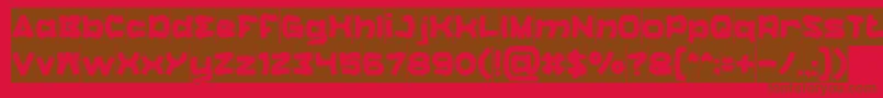 CatalystInverse Font – Brown Fonts on Red Background