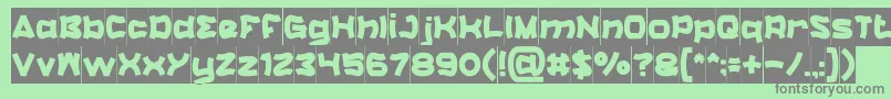 CatalystInverse Font – Gray Fonts on Green Background