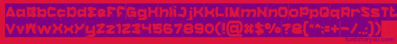CatalystInverse Font – Purple Fonts on Red Background