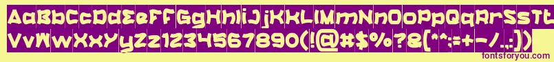 CatalystInverse Font – Purple Fonts on Yellow Background