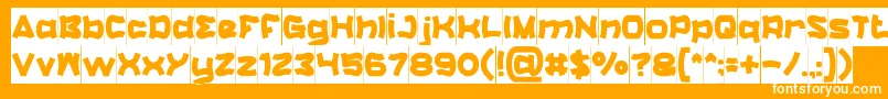 CatalystInverse Font – White Fonts on Orange Background