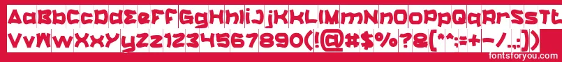 CatalystInverse Font – White Fonts on Red Background