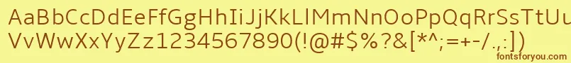Шрифт AmbleLight – коричневые шрифты на жёлтом фоне