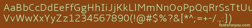Шрифт AmbleLight – зелёные шрифты на коричневом фоне