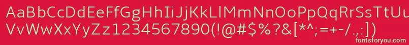 フォントAmbleLight – 赤い背景に緑の文字