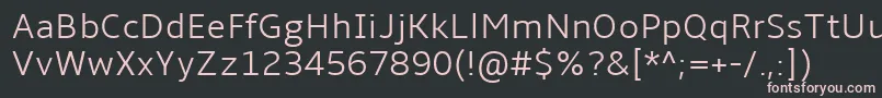 Шрифт AmbleLight – розовые шрифты на чёрном фоне