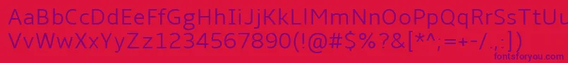 AmbleLight Font – Purple Fonts on Red Background