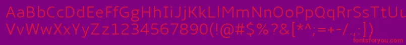 フォントAmbleLight – 紫の背景に赤い文字