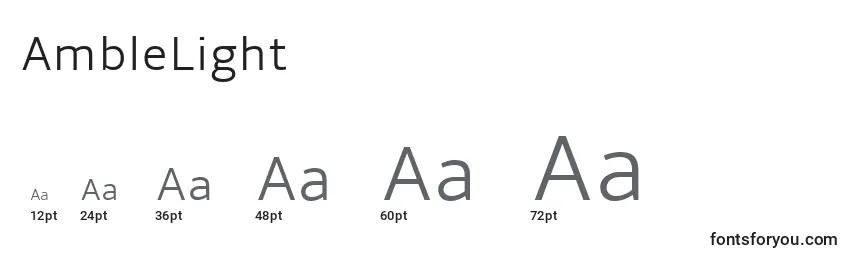 AmbleLight Font Sizes