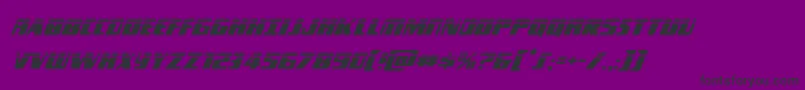 Typhoonlaserital-fontti – mustat fontit violetilla taustalla