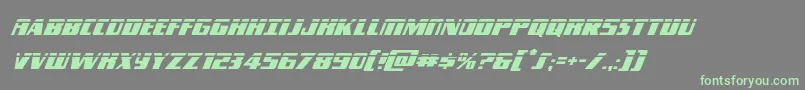 Typhoonlaserital-Schriftart – Grüne Schriften auf grauem Hintergrund
