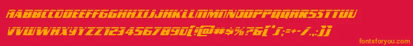 Typhoonlaserital Font – Orange Fonts on Red Background