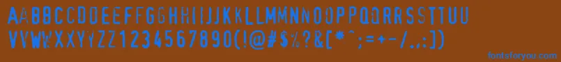 Confidential Font – Blue Fonts on Brown Background