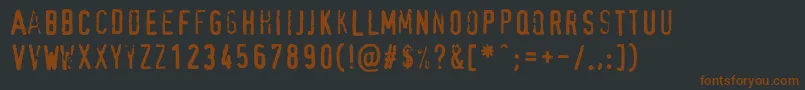 Confidential Font – Brown Fonts on Black Background