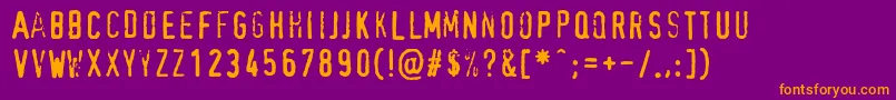 Confidential Font – Orange Fonts on Purple Background