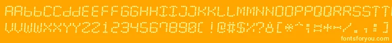 LedCounterPlus7Italic Font – Yellow Fonts on Orange Background