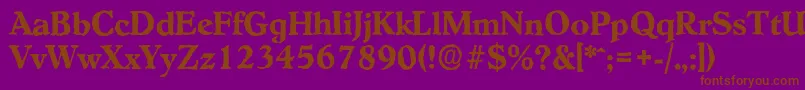 HobokenantiqueBold Font – Brown Fonts on Purple Background