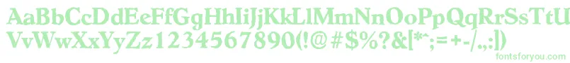 HobokenantiqueBold Font – Green Fonts on White Background