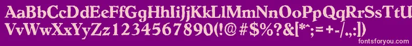 HobokenantiqueBold Font – Pink Fonts on Purple Background