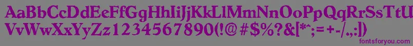 HobokenantiqueBold Font – Purple Fonts on Gray Background