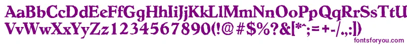 HobokenantiqueBold-Schriftart – Violette Schriften auf weißem Hintergrund