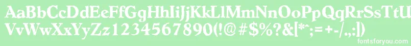 HobokenantiqueBold Font – White Fonts on Green Background