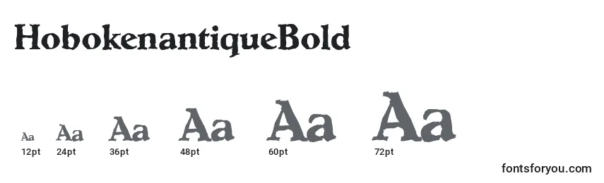 HobokenantiqueBold Font Sizes