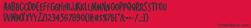 Kennebunkportbold Font – Black Fonts on Red Background