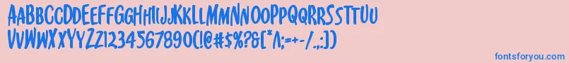 Kennebunkportbold Font – Blue Fonts on Pink Background
