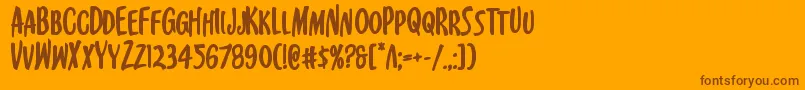 Kennebunkportbold Font – Brown Fonts on Orange Background
