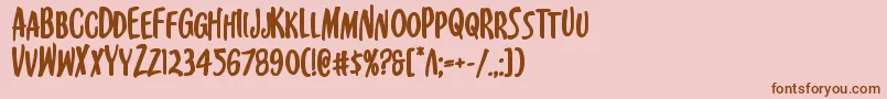 Kennebunkportbold Font – Brown Fonts on Pink Background