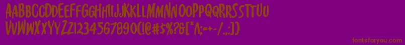 Kennebunkportbold Font – Brown Fonts on Purple Background