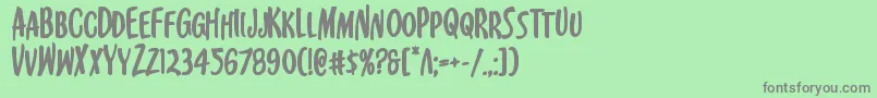 フォントKennebunkportbold – 緑の背景に灰色の文字