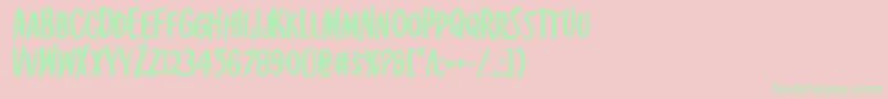 Kennebunkportbold Font – Green Fonts on Pink Background