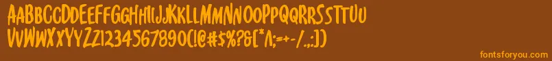 Kennebunkportbold Font – Orange Fonts on Brown Background