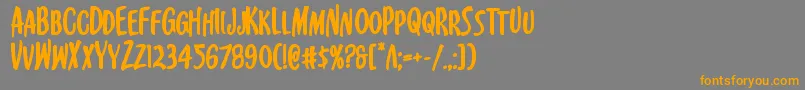 Kennebunkportbold Font – Orange Fonts on Gray Background