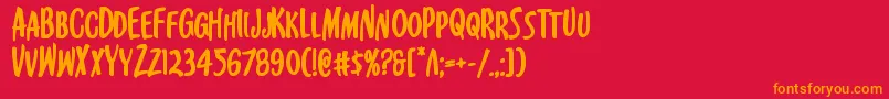 Kennebunkportbold Font – Orange Fonts on Red Background