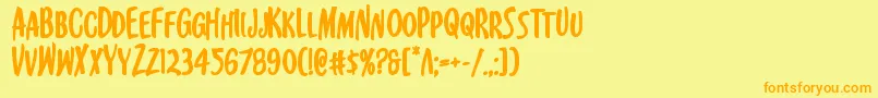 Kennebunkportbold Font – Orange Fonts on Yellow Background