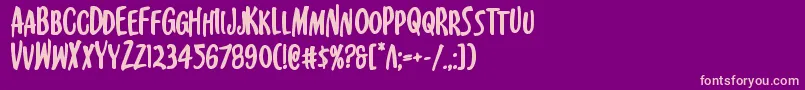 Kennebunkportbold Font – Pink Fonts on Purple Background