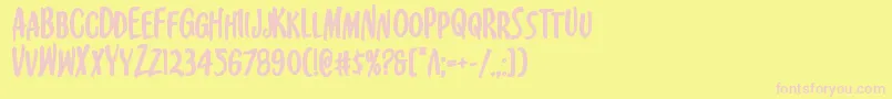 Kennebunkportbold Font – Pink Fonts on Yellow Background