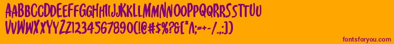 Kennebunkportbold Font – Purple Fonts on Orange Background