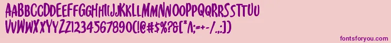 Kennebunkportbold Font – Purple Fonts on Pink Background