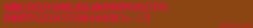 Kennebunkportbold Font – Red Fonts on Brown Background