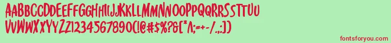 Kennebunkportbold Font – Red Fonts on Green Background