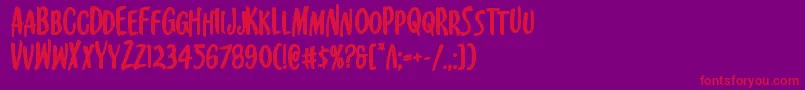 Kennebunkportbold Font – Red Fonts on Purple Background