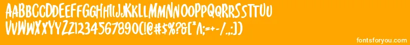 Kennebunkportbold Font – White Fonts on Orange Background