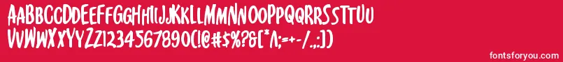 Kennebunkportbold Font – White Fonts on Red Background