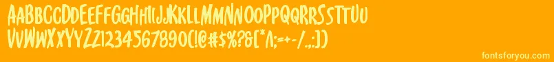 Kennebunkportbold Font – Yellow Fonts on Orange Background